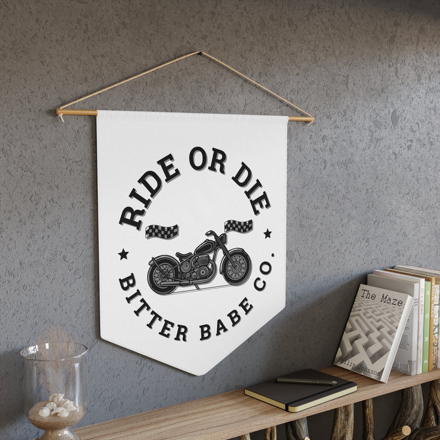 Ride or Die Motorcycle Kids Pennant Banner