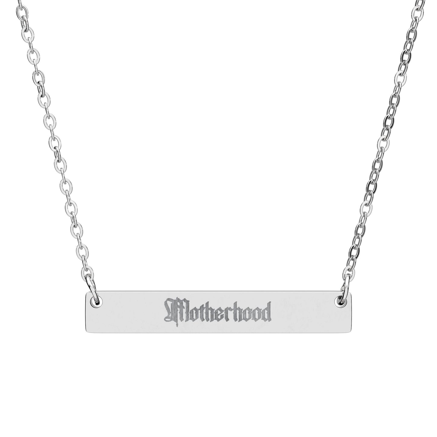 Motherhood Engraved Necklace