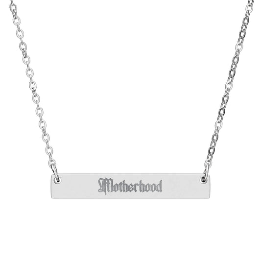 Motherhood Engraved Necklace