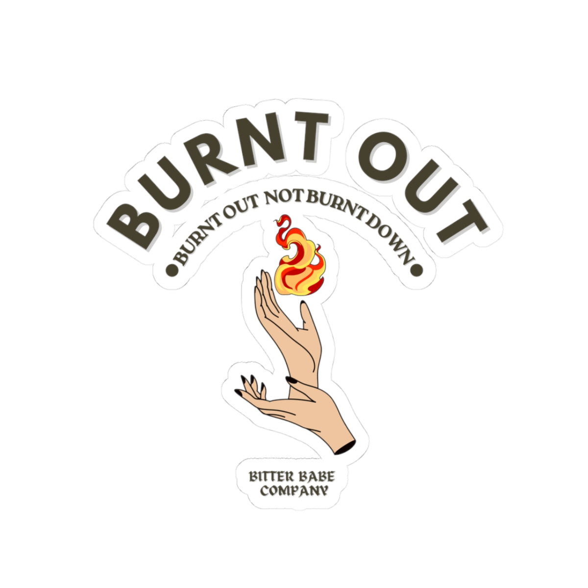 Burnt Out Kiss-Cut Sticker