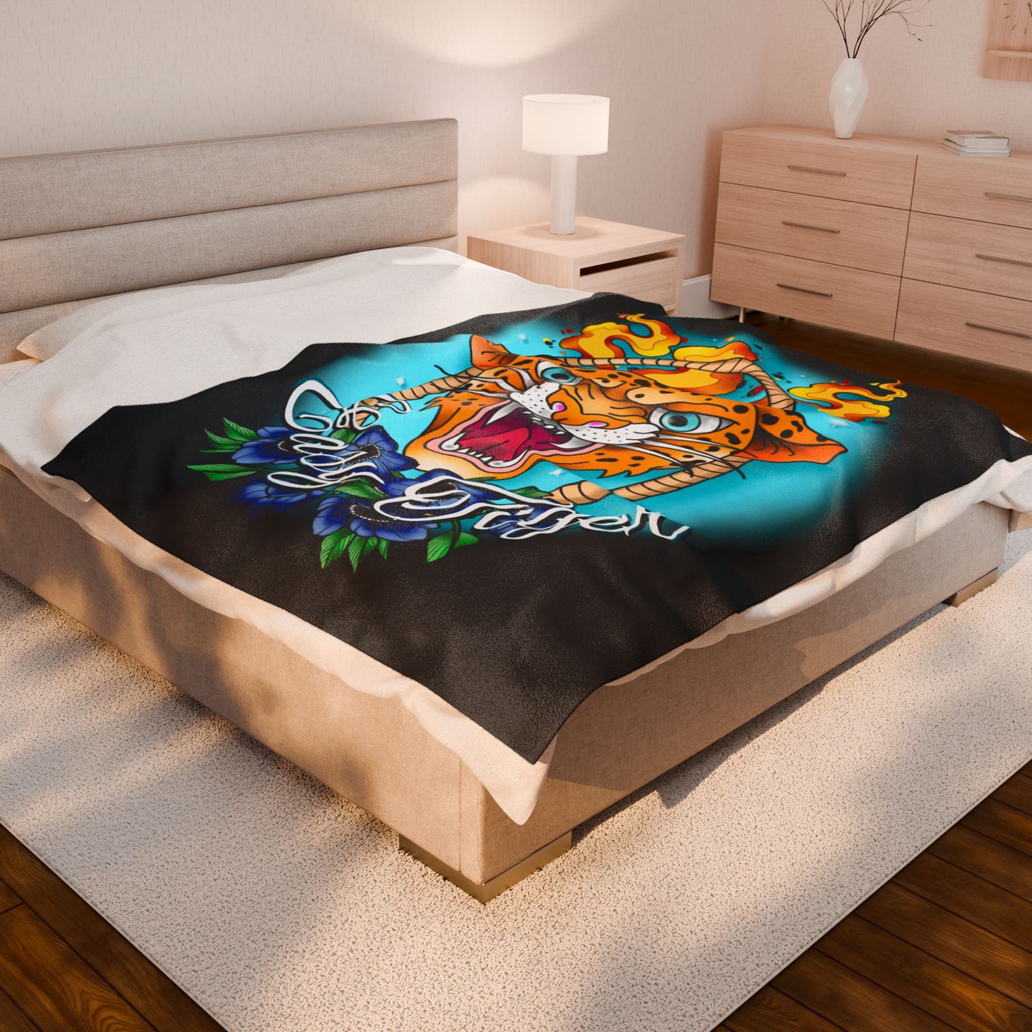 Easy Tiger Velveteen Plush Blanket