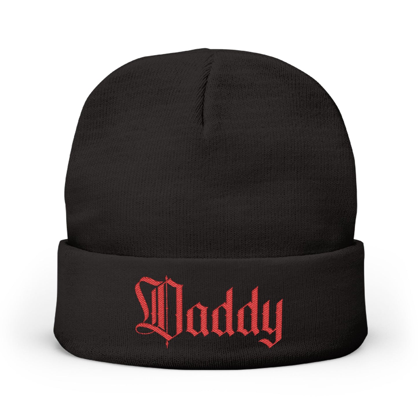 Daddy Embroidered Knit Beanie