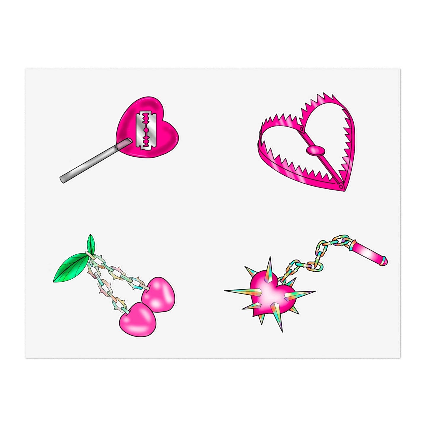 V-Day Flash Sticker Sheet