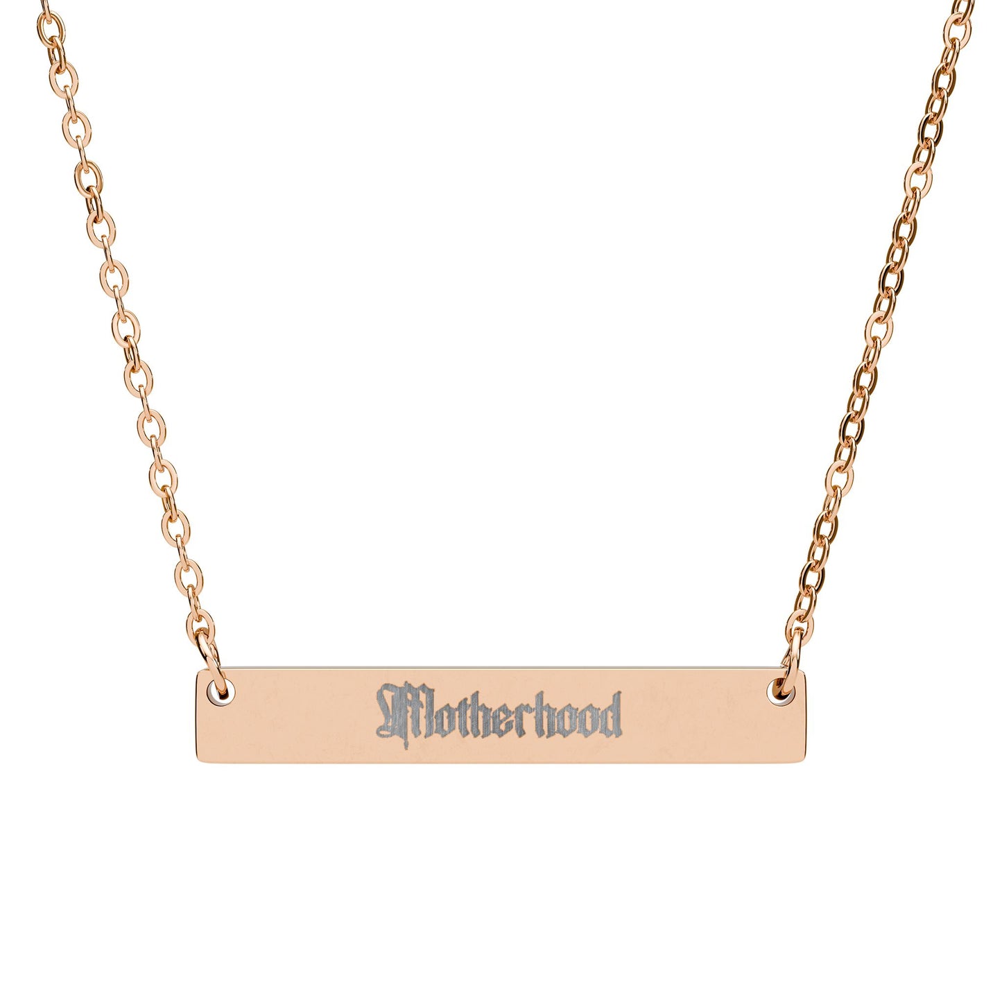 Motherhood Engraved Necklace