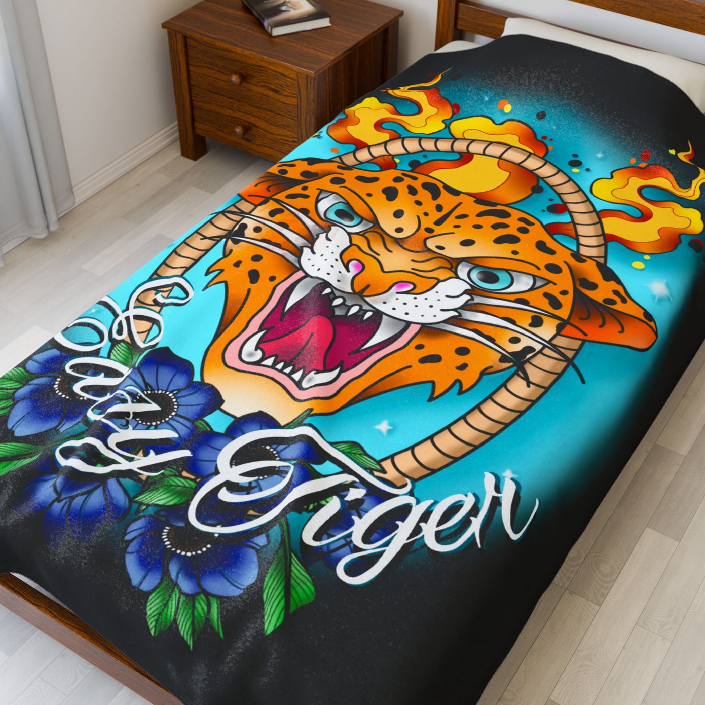 Easy Tiger Velveteen Plush Blanket