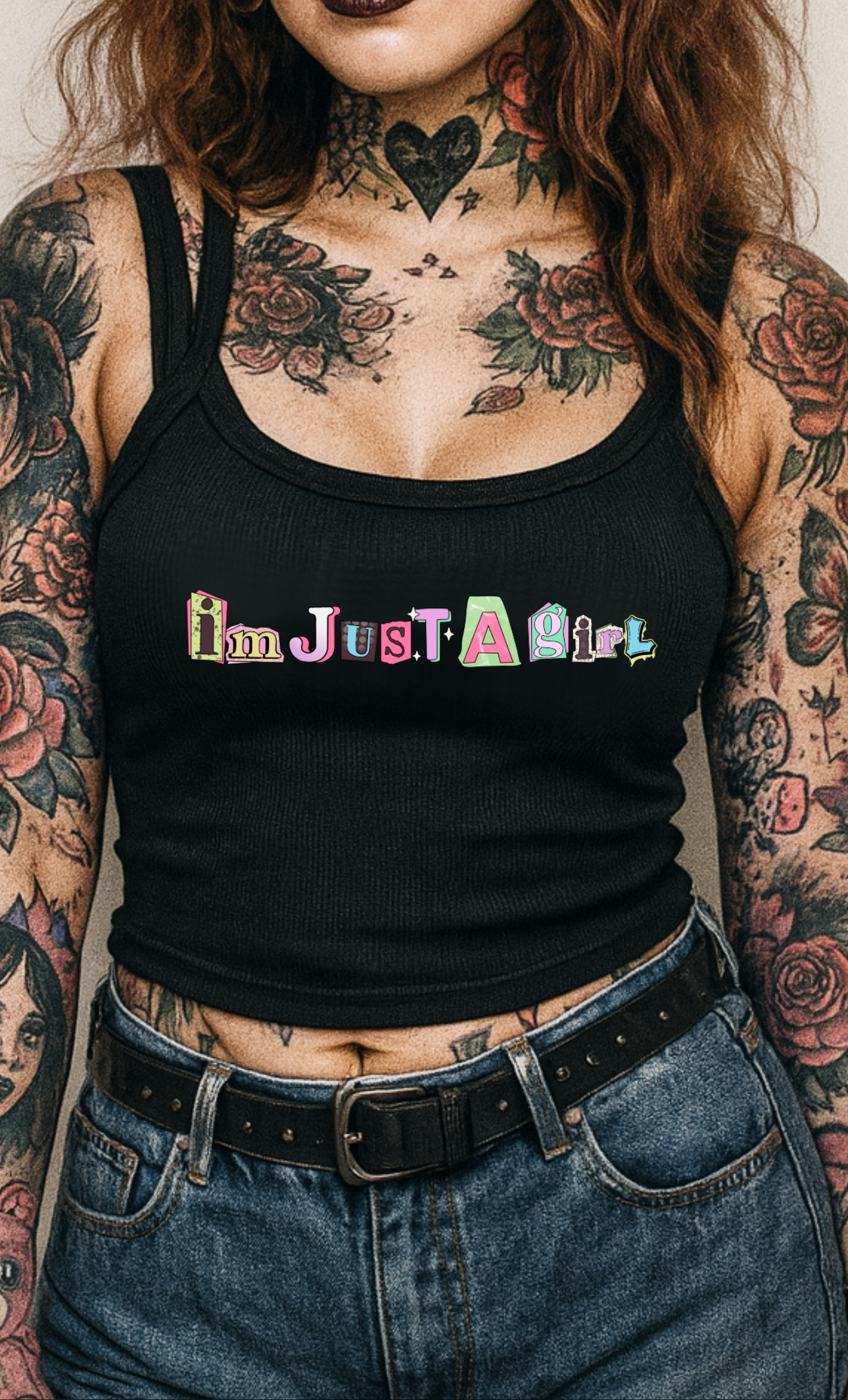 Im just a girl Spaghetti Strap Tank Top