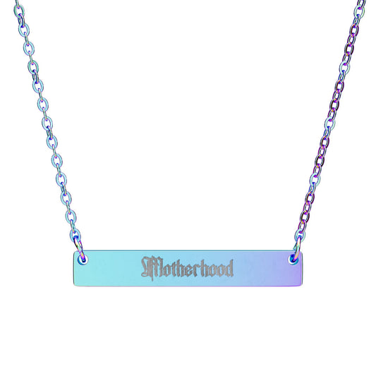 Motherhood Engraved Necklace