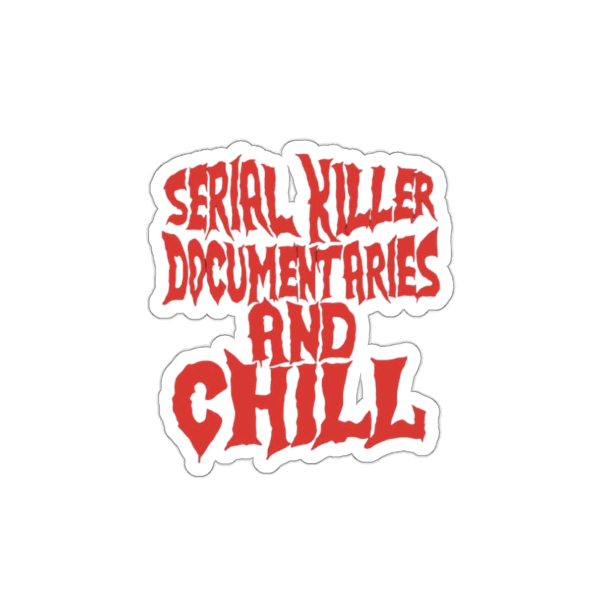 Serial Killer Documentaries Die-Cut Stickers