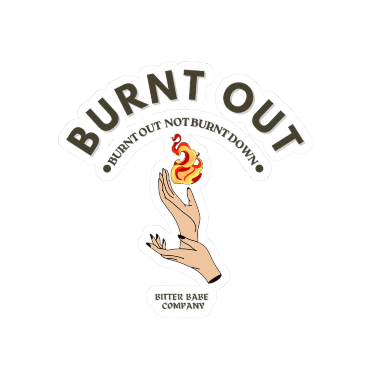 Burnt Out Kiss-Cut Sticker