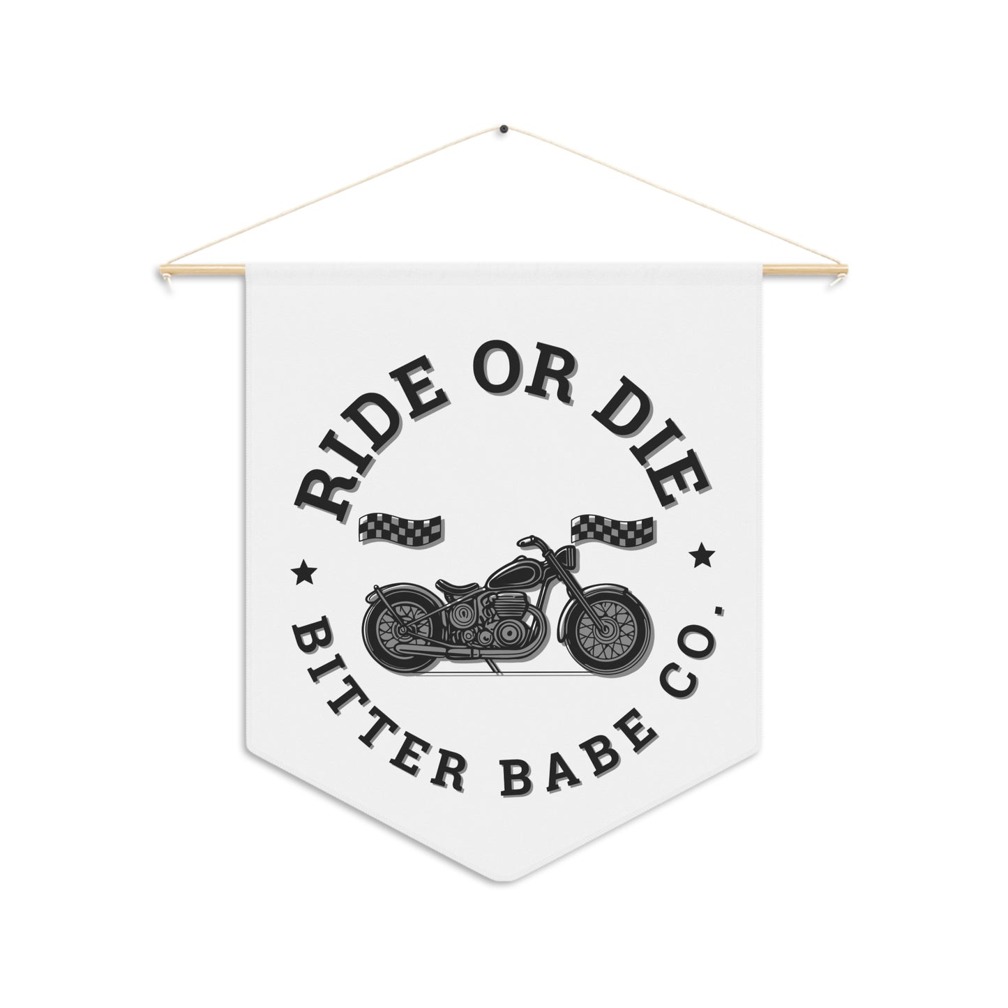Ride or Die Motorcycle Kids  Pennant Banner