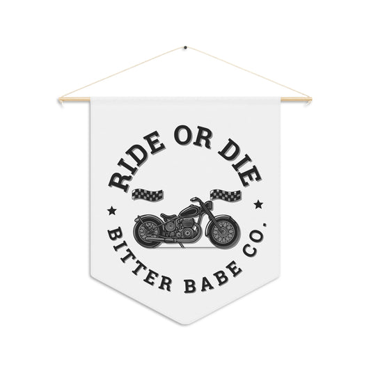 Ride or Die Motorcycle Kids  Pennant Banner