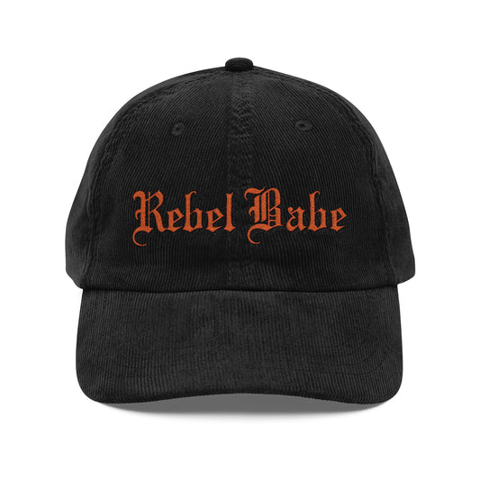 Rebel Babe Embroidered Vintage Corduroy Cap