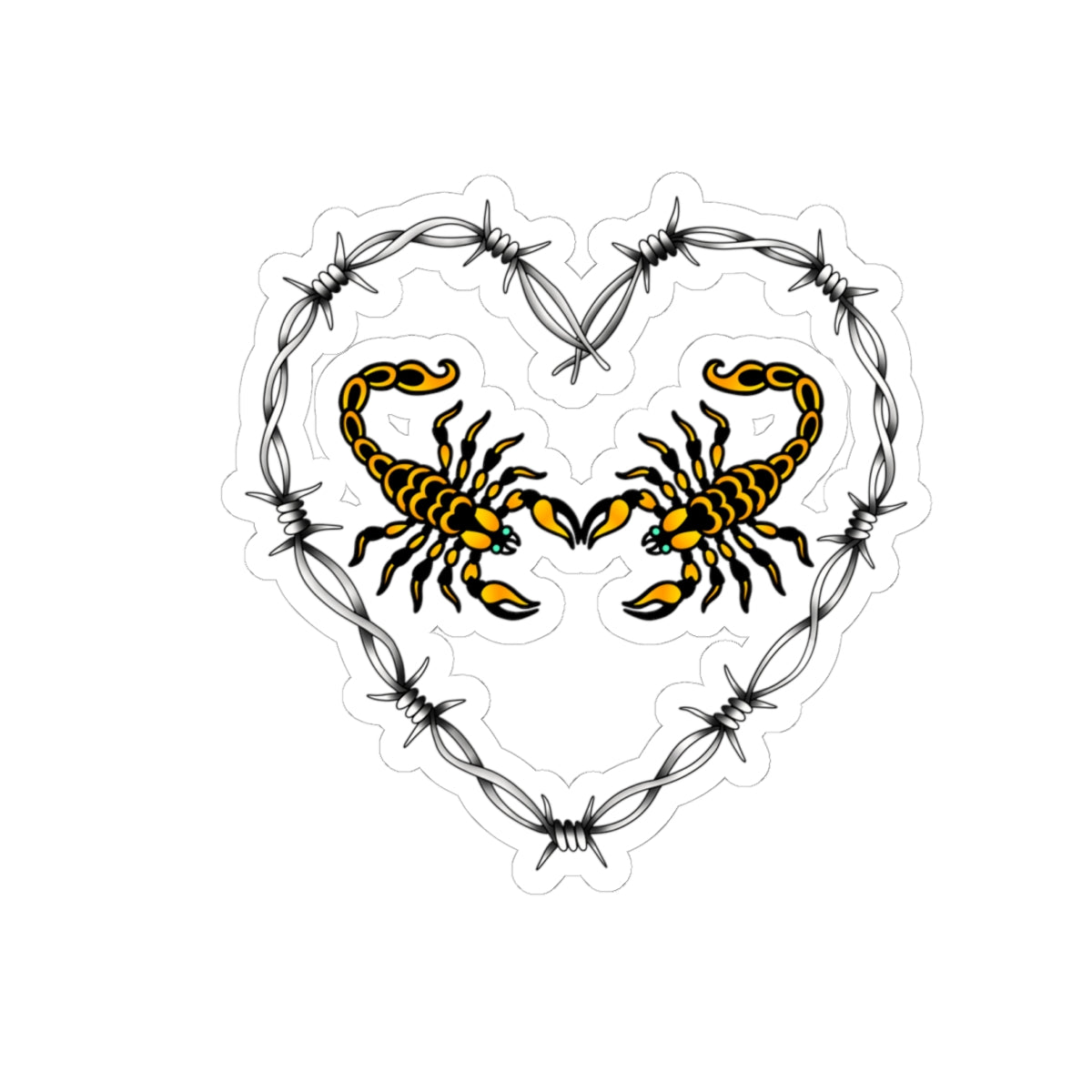 Scorpion Heart Sticker