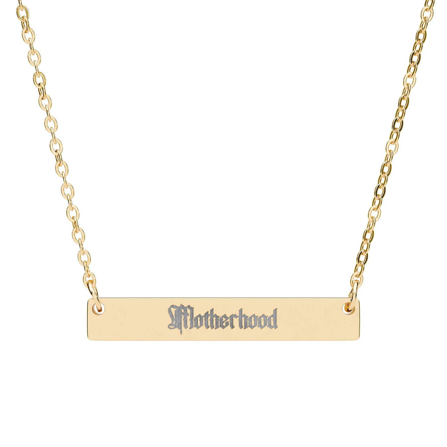 Motherhood Engraved Necklace