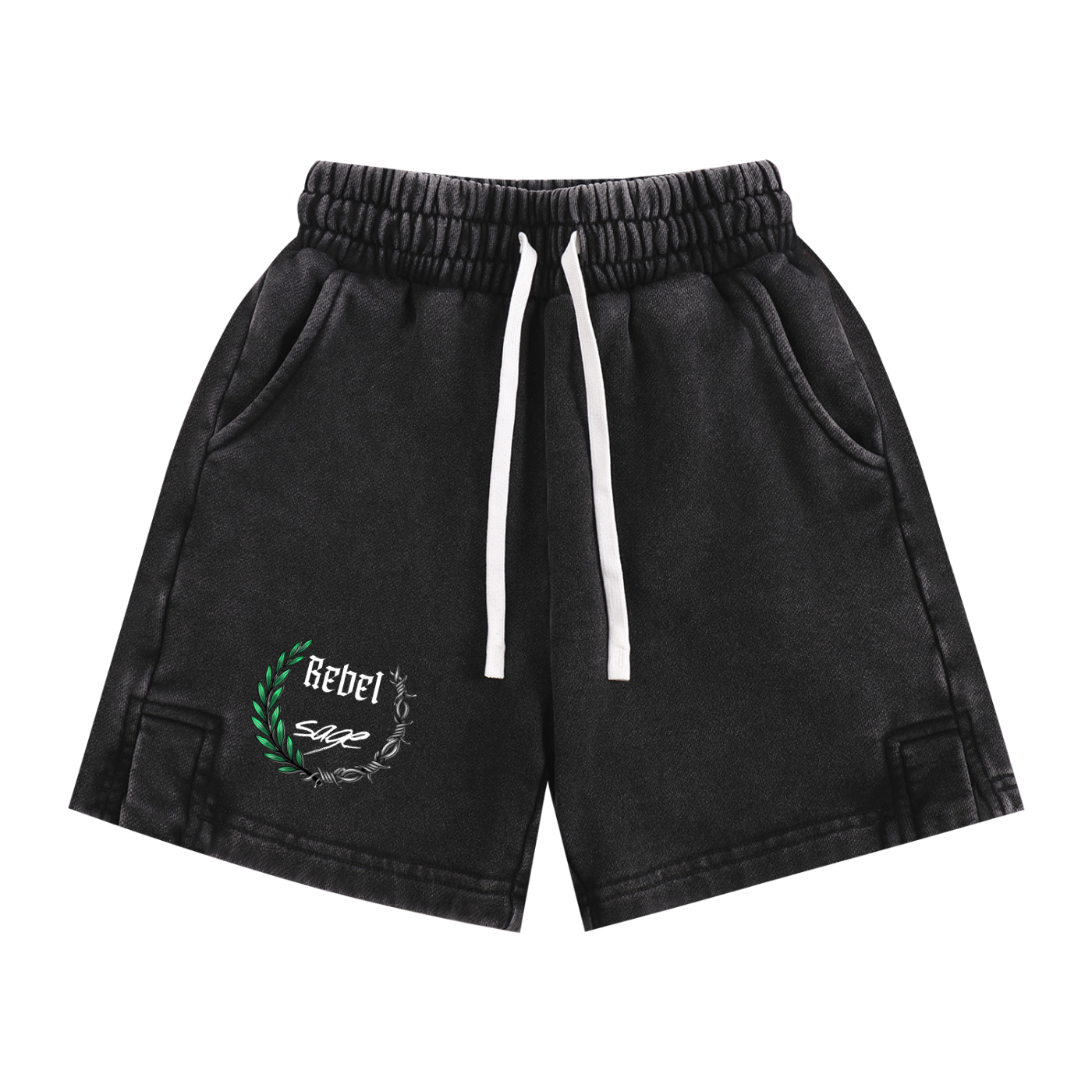 Rebel Sage Badge Kids' Shorts